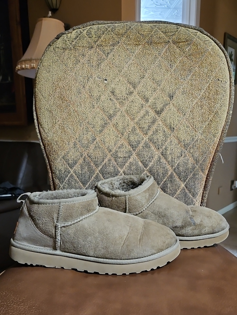 UGG Classic Ultra Mini Boots Booties Shoes Tan Suede
